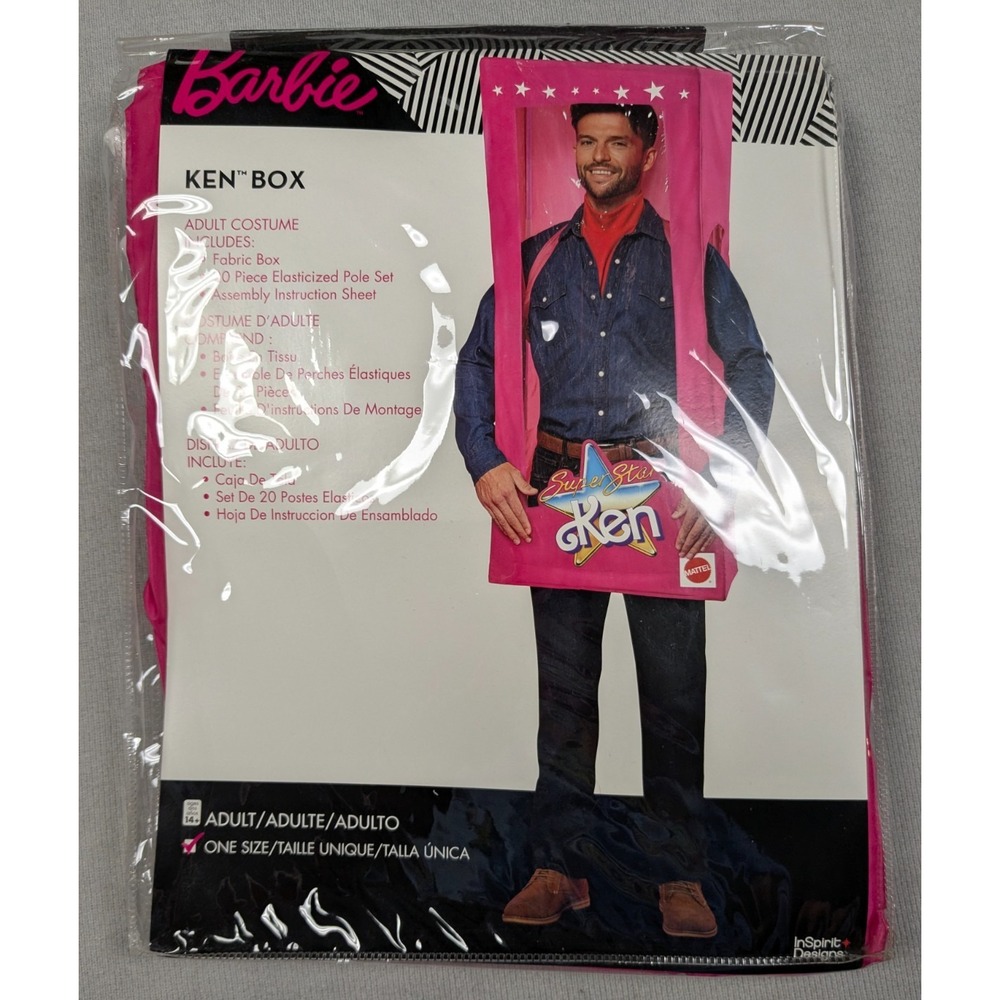 Barbie Ken Doll Costume Mens Halloween Cosplay New Box Retro 80s One Size